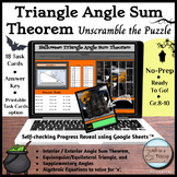 Halloween Triangle Angle Sum Theorem Selfchecking Digital 