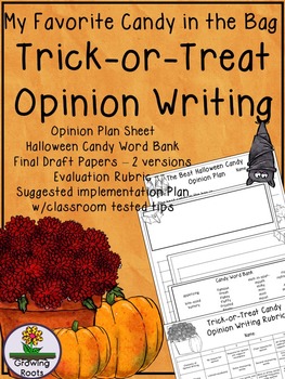 Preview of Halloween Trick-or-Treat Candy Opinion Writing