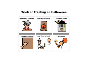 Preview of Halloween Trick or Treat Social Story
