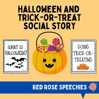 Preview of Halloween Trick-or-Treat Social Story - Holiday Social Story - Interactive Book