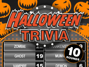Preview of Halloween Trivia || Family Feud Halloween Classroom Game | Distant Learning Game