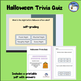 Halloween Trivia Quiz G3-5