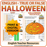 Halloween True or False Quiz
