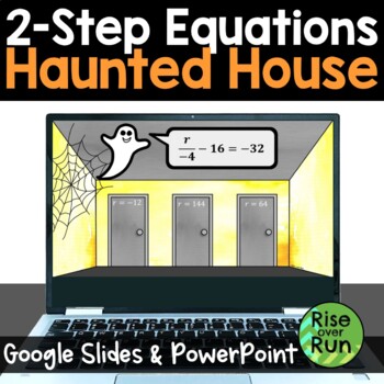 Preview of Halloween Two Step Equations Digital Escape Room Activity