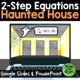 Halloween Two Step Equations Digital Escape Room Activity