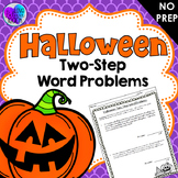 Two Step Word Problems - Halloween Themed