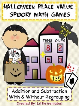 Preview of Halloween Two and Three Digit Addition and Subtraction Games