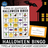 Halloween Types of Sentences Bingo Game