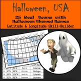 Latitude & Longitude Worksheet - Halloween, USA