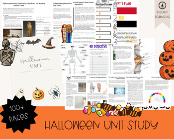 Preview of Halloween Unit: Mummies, Bats, Skeletons, Skeletal System, Candy