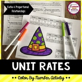 Halloween Unit Rate Color By Number Activity