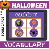 Halloween VOCABULARY - Boom Cards Distance Learning No Print