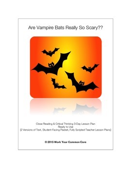 Preview of 'Vampire Bats' LESSON RI 3.7 4.7 How Images Add to Nonfiction Text 3rd 4th