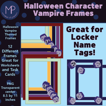 Preview of Halloween Vampire Frames for Task Cards & Worksheets (Great for fall)