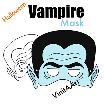 Halloween Vampire mask by EduArt Creations | TPT