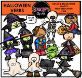 Halloween Verbs Clip Art Bundle {Educlips Clipart}