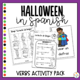 Halloween Verbs in Spanish Activity Pack - Noche de Brujas