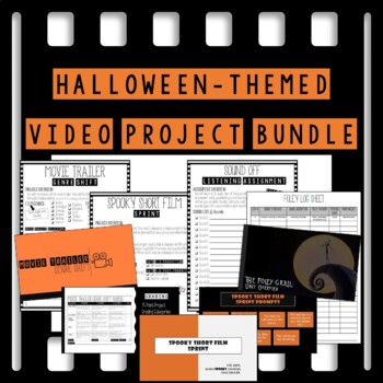 Preview of Halloween Video Project Bundle (Short Film Sprint, Movie Trailers, Foley Sound)