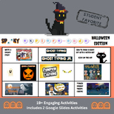 Halloween Virtual Games Choice Chart Menu Board (Google Slides)