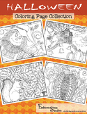 Fall Halloween Visual Arts Coloring Pages Highly Detailed