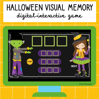 Preview of Halloween Visual Memory Digital Interactive Game