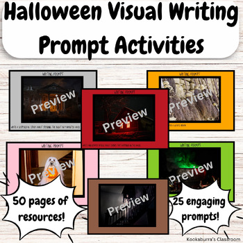 Preview of Halloween Activities: Visual Writing Prompt Activities