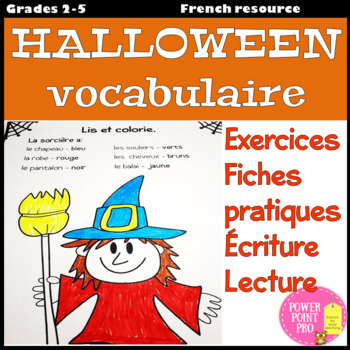 Halloween Vocabulaire écriture Exercices Coloriage