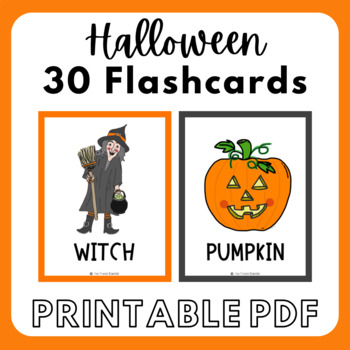 Halloween Flashcards, Halloween Activity, Halloween Printable, Halloween  Cards, Spooky Vocabulary Cards, Montessori, Halloween Preschool 