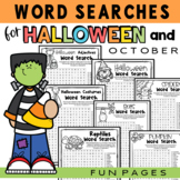 Halloween Vocabulary 6 Word Search Activities