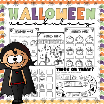 Halloween Vocabulary Activities by Miss D's Resources | TPT