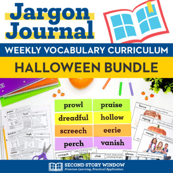 Preview of Halloween Vocabulary Activities Bundle - Read Aloud Lessons and Activities