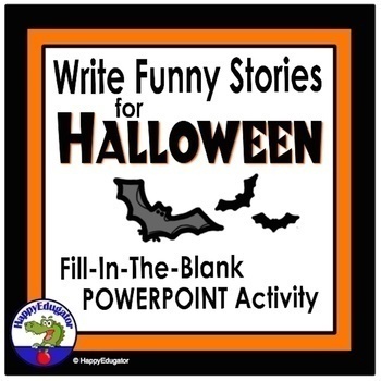 Preview of Halloween Vocabulary Activity - Parts of Speech Funny Stories PowerPoint