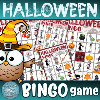 Preview of Halloween Vocabulary BINGO Activity Game