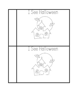 Preview of Halloween Vocabulary Book for Kindergarten and First Grade Tracing Book