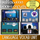 Halloween Vocabulary Boom Cards™ Inferencing Categories WH