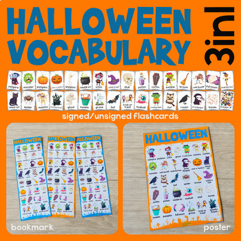 Halloween Vocabulary Cards by Language Stuff | Teachers Pay Teachers