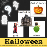 Halloween Vocabulary Cards for Nonverbal Students Autism V