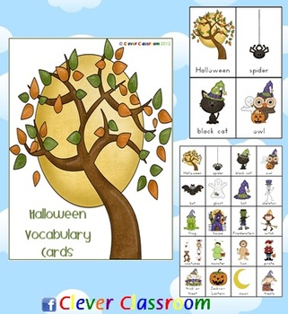 Preview of Halloween Vocabulary Cards
