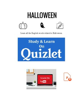 Preview of Halloween Vocabulary. ESL. EFL. Holidays. Flashcards. Online. PPTx