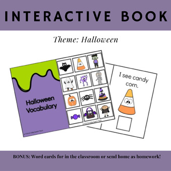 Preview of Halloween Vocabulary Interactive Book