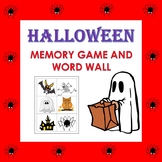 Halloween Vocabulary Memory Game and Word Wall