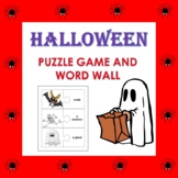 Halloween Vocabulary Puzzle Game and Word Wall