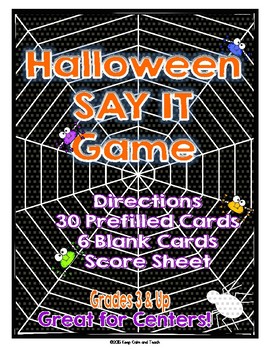 Preview of Halloween Game