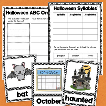 Halloween Word Wall Vocabulary Cards by Fishyrobb | TpT