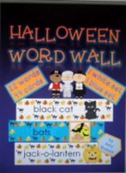 Preview of Halloween Vocabulary Word Wall Bulletin Board Cards