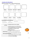 Halloween Vocabulary and Activities Packet