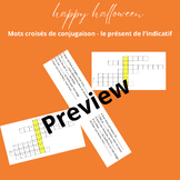 Halloween Vocabulary crosswords- vocabulaire & conjugaison