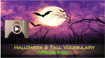 Preview of Halloween Vocabulary in ASL (American Sign Language) with VIDEOS!