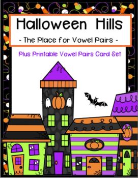 Preview of Halloween Vowel Pairs SMARTBOARD PLUS Printable Card Set