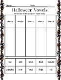 Halloween Vowels Worksheet - Spooky Fun for Young Learners!
